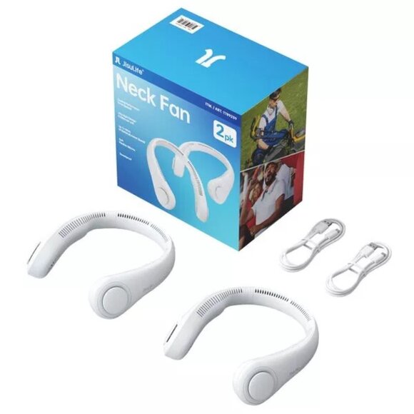 JISULIFE Portable Neck Fan, 2-pack - Picture 1 of 3